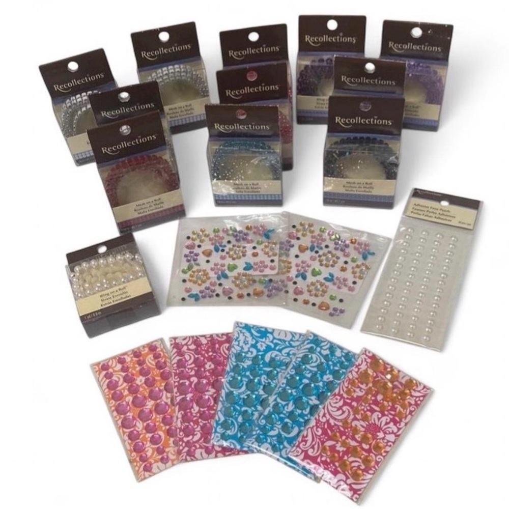 20 Roll Bling on a Roll Rhinestone Mesh Craft Bundle Scrapbook Junk Journal Kit
